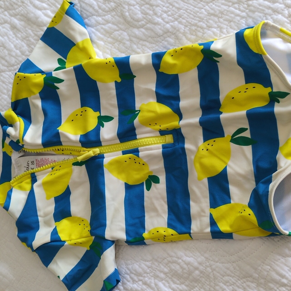 Lemon stripes one piece